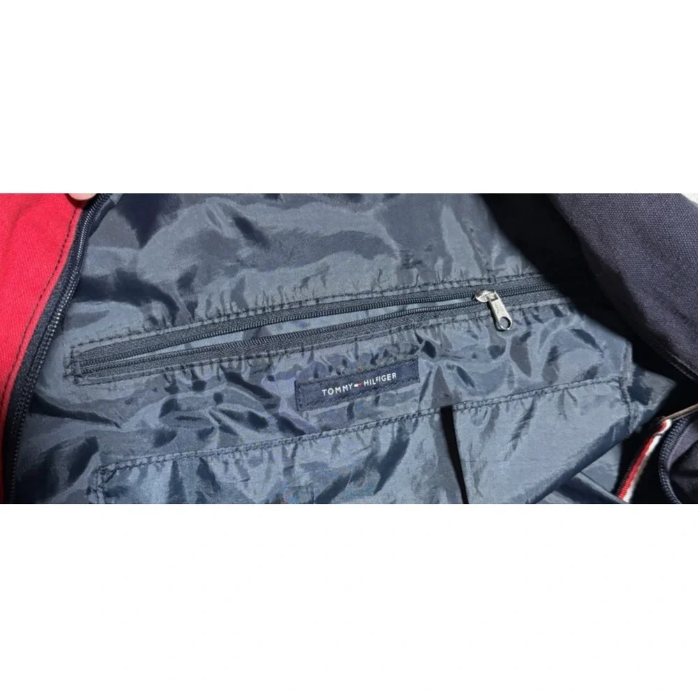 Tommy Hilfiger Duffle Bag Red Blue Color Block Tote